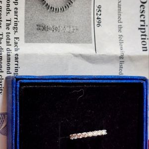 ONE DIAMOND EARRING Costco VS-2, I color .3carat TEN DIAMONDS 14k White Gold